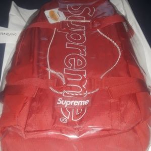 Fw18 red supreme backpack